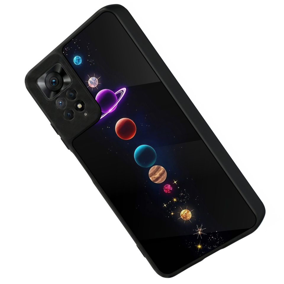Xiaomi Redmi Note 11 Pro Uyumlu Uzay Tasarımlı Glossy Premium Kılıf