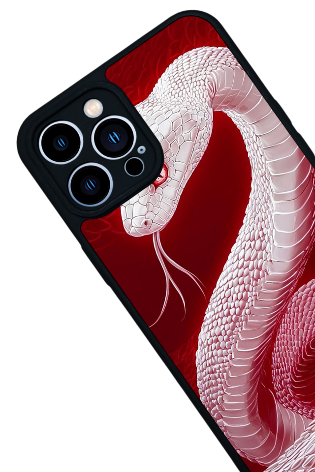 iPhone 13 Pro Max Uyumlu Yılan Tasarımlı Glossy Premium Kılıf