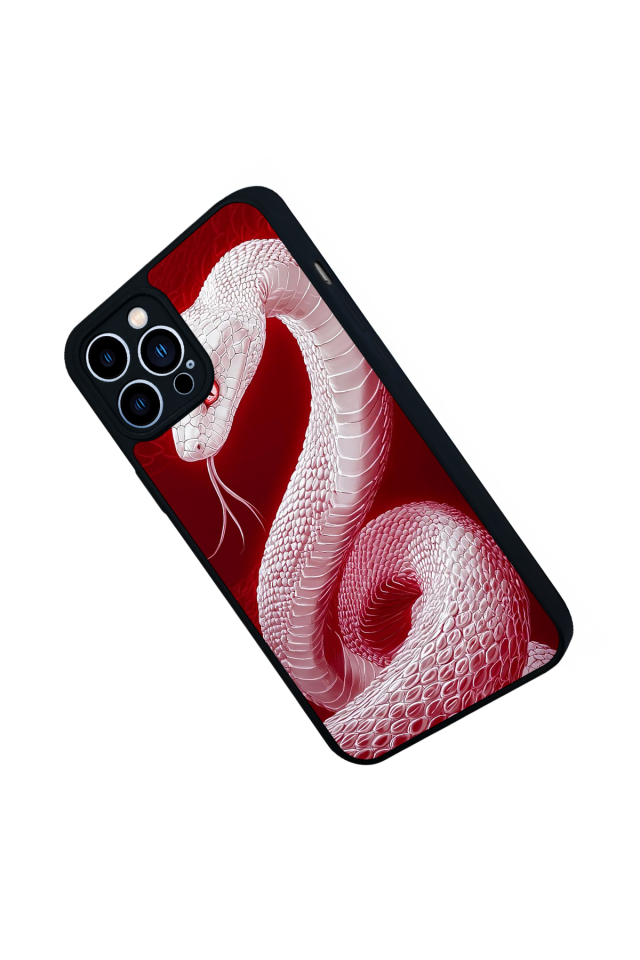 iPhone 13 Pro Max Uyumlu Yılan Tasarımlı Glossy Premium Kılıf