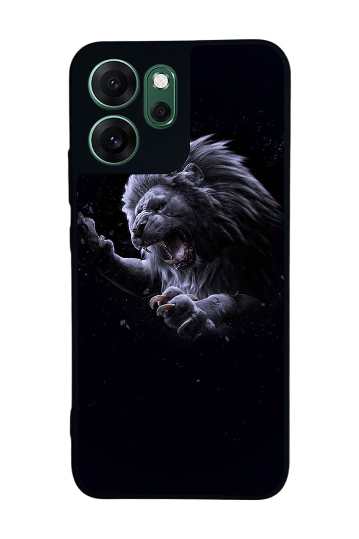 Oppo Reno 14F Uyumlu Aslan Tasarımlı Glossy Premium Kılıf