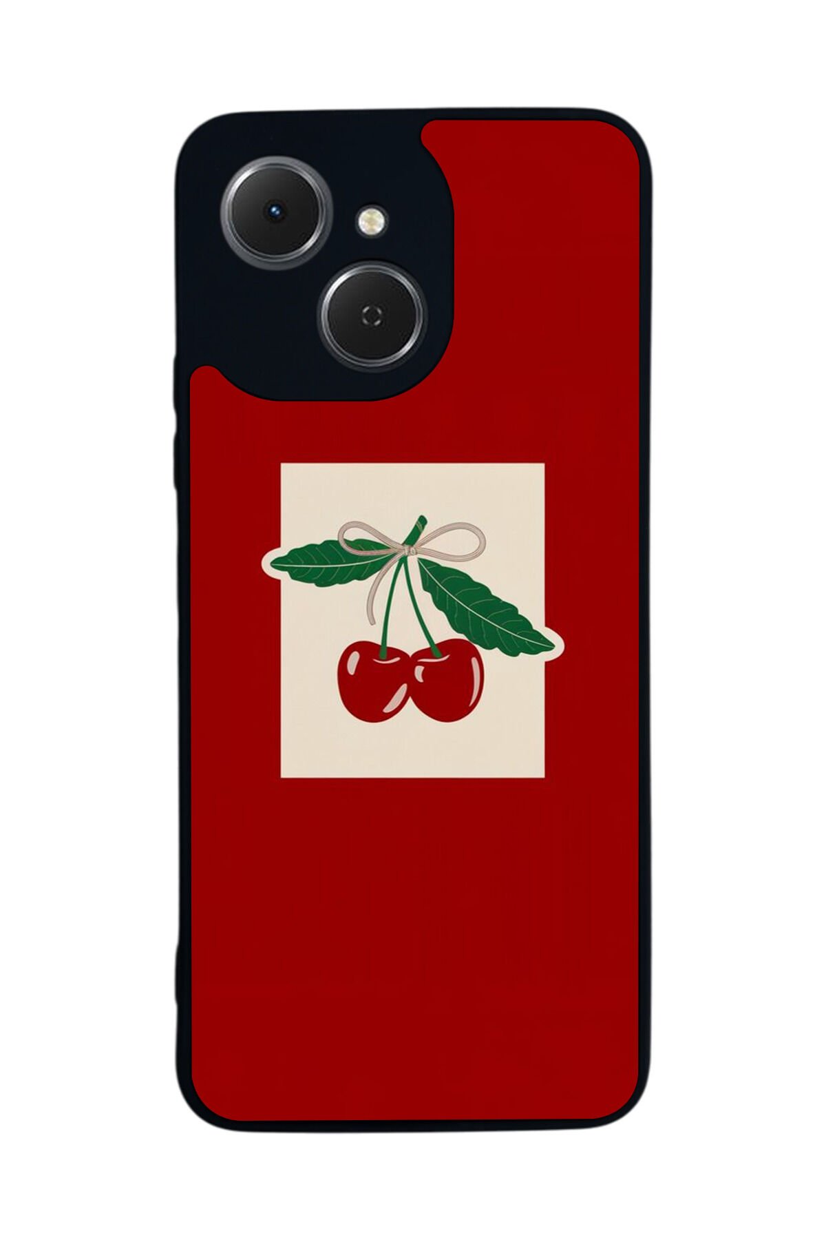 Tecno Spark 40C Uyumlu Kiraz Tasarımlı Glossy Premium Kılıf