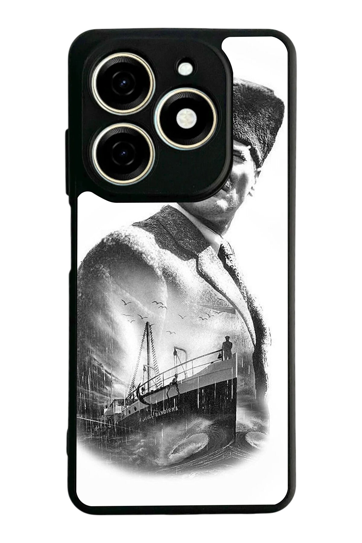 Infınıx Smart 8 Pro Uyumlu Mustafa Kemal Ataturk Tasarımlı Glossy Premium Kılıf