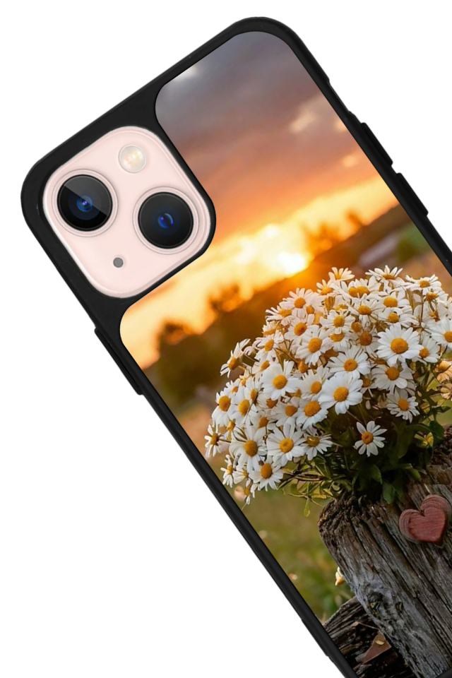 iPhone 13/14 Uyumlu Cicek Tasarımlı Glossy Premium Kılıf