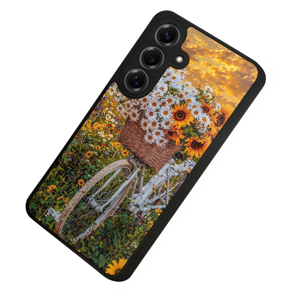 Samsung Galaxy S25 Uyumlu Cicek Tasarımlı Glossy Premium Kılıf