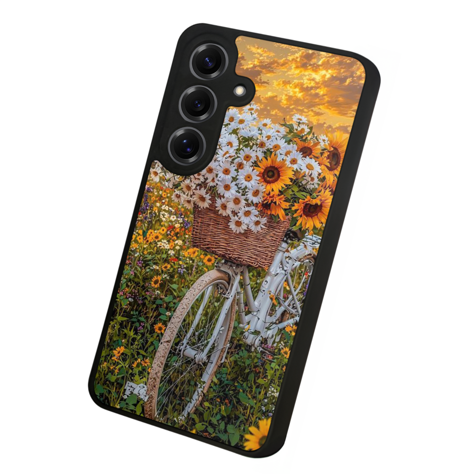Samsung Galaxy S25 Uyumlu Cicek Tasarımlı Glossy Premium Kılıf