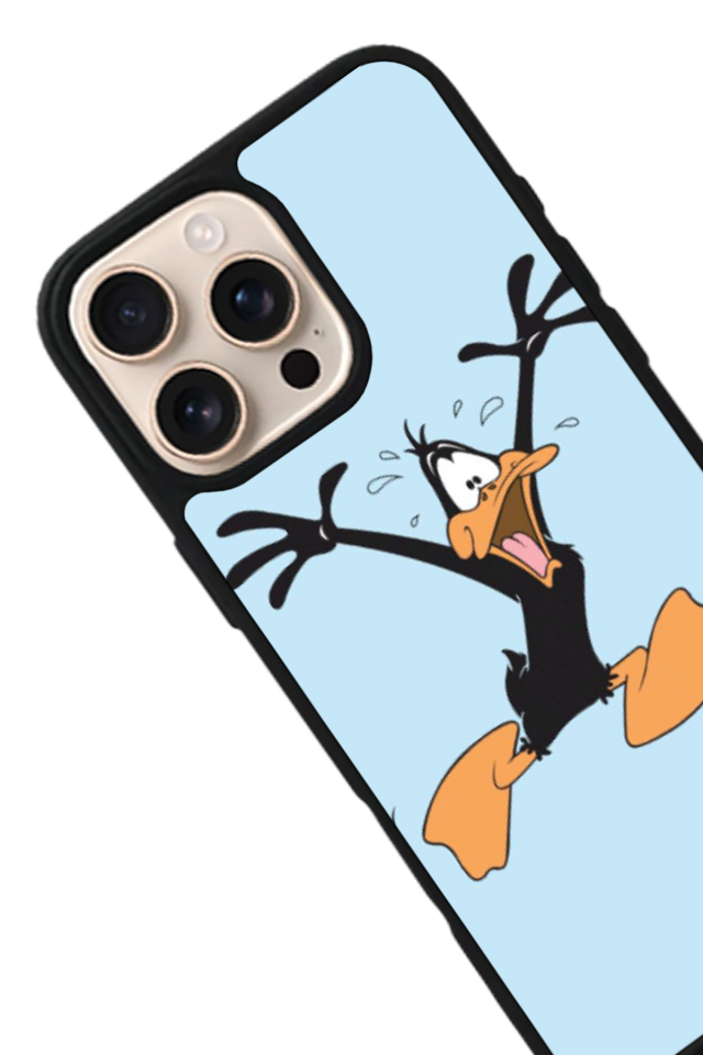 iPhone 16 Pro Uyumlu Daffy duck Tasarımlı Glossy Premium Kılıf