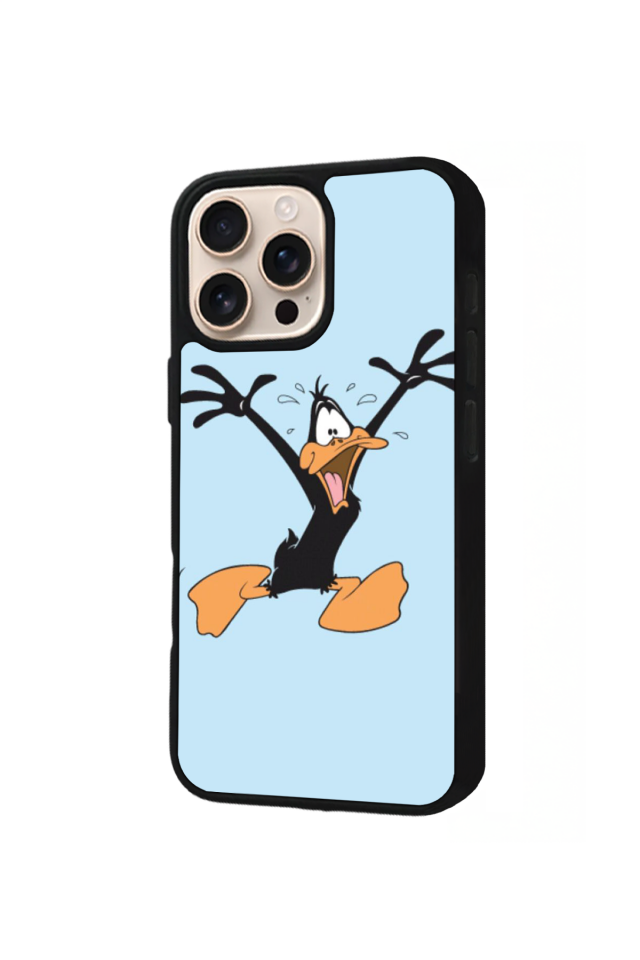 iPhone 16 Pro Uyumlu Daffy duck Tasarımlı Glossy Premium Kılıf