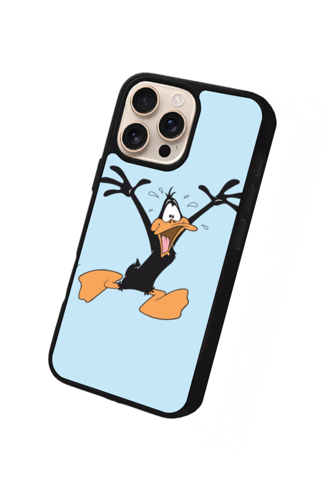 iPhone 16 Pro Uyumlu Daffy duck Tasarımlı Glossy Premium Kılıf