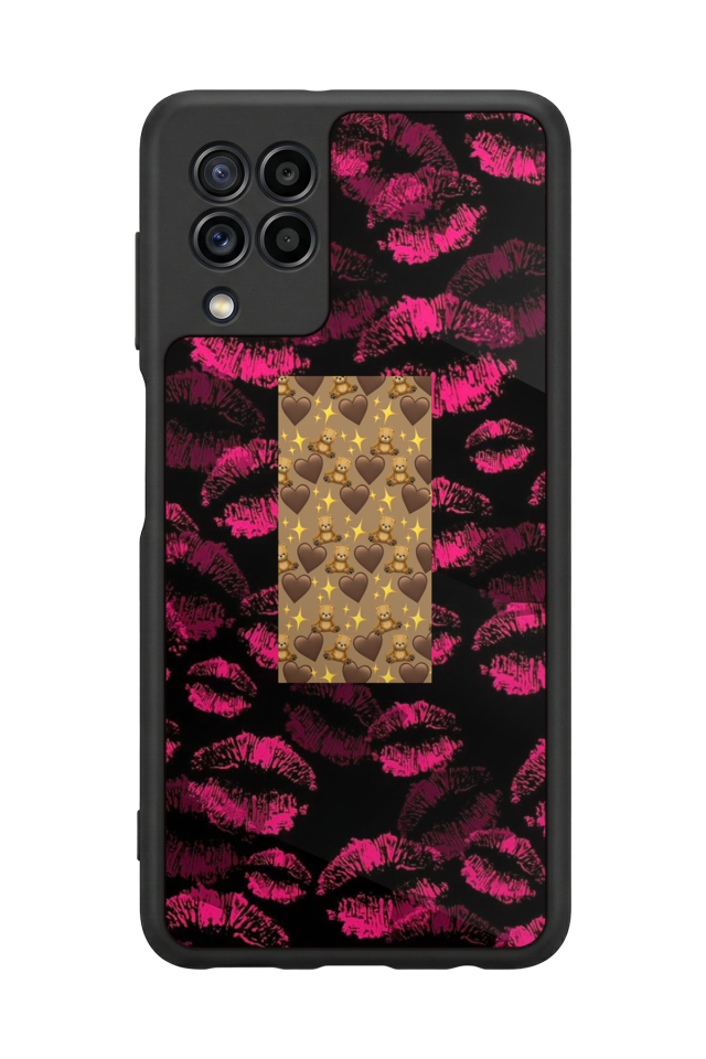 Samsung Galaxy M22 Uyumlu Dudak Tasarımlı Glossy Premium Kılıf