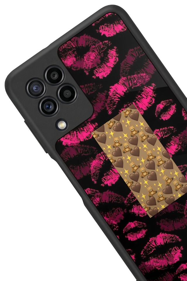 Samsung Galaxy M22 Uyumlu Dudak Tasarımlı Glossy Premium Kılıf