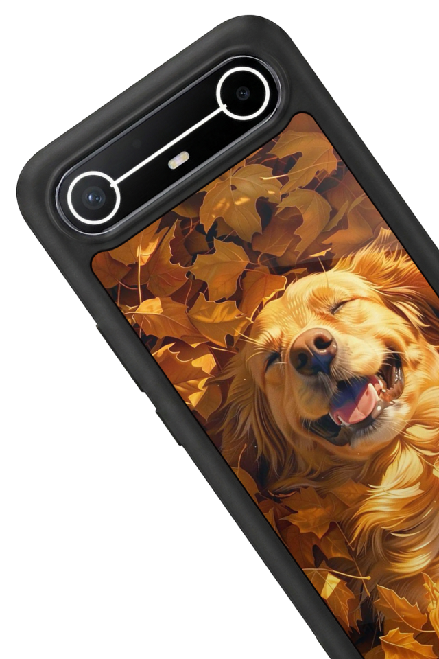 Tecno Spark Slim 5G Uyumlu Golden Kopek Tasarımlı Glossy Premium Kılıf