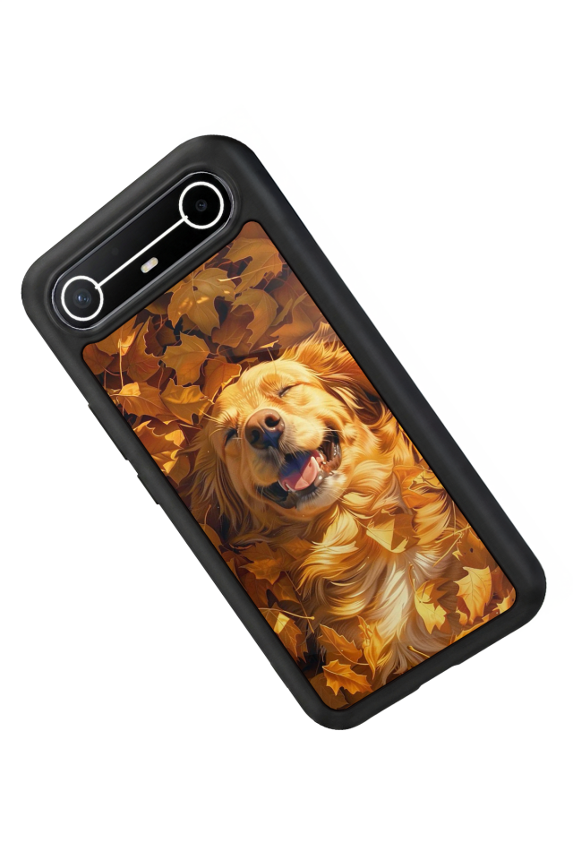 Tecno Spark Slim 5G Uyumlu Golden Kopek Tasarımlı Glossy Premium Kılıf