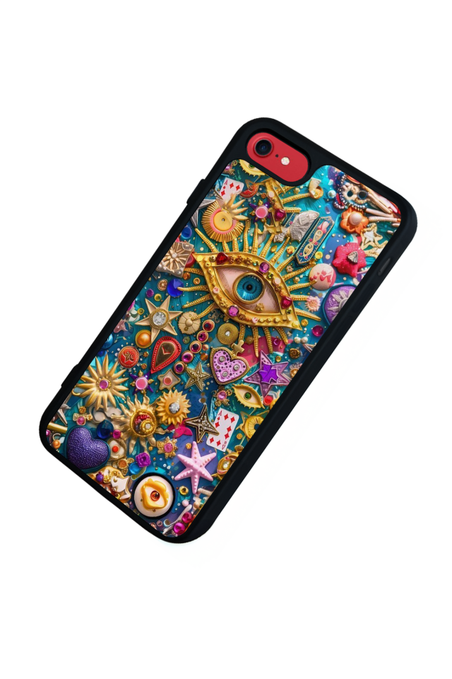 iPhone SE Uyumlu Göz Tasarımlı Glossy Premium Kılıf