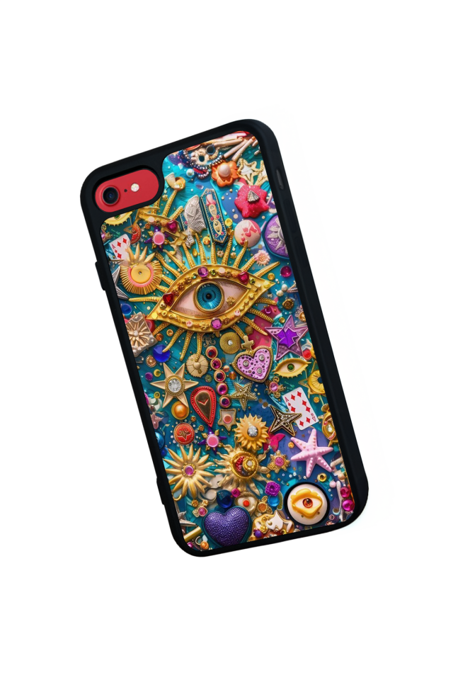 iPhone SE Uyumlu Göz Tasarımlı Glossy Premium Kılıf