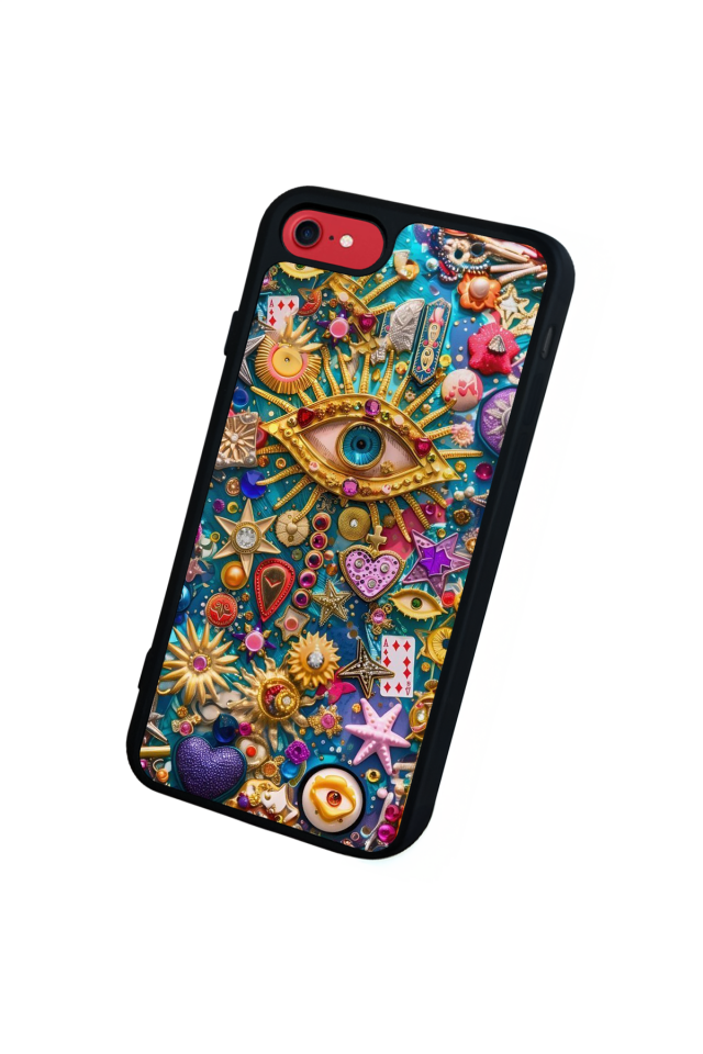 iPhone SE Uyumlu Göz Tasarımlı Glossy Premium Kılıf