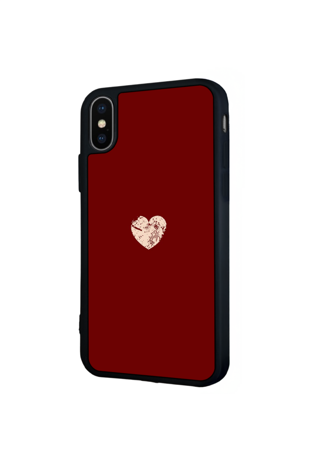 iPhone X/ XS Uyumlu Kalp Love Tasarımlı Glossy Premium Kılıf