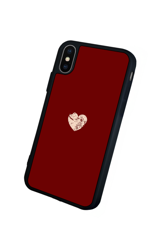 iPhone X/ XS Uyumlu Kalp Love Tasarımlı Glossy Premium Kılıf