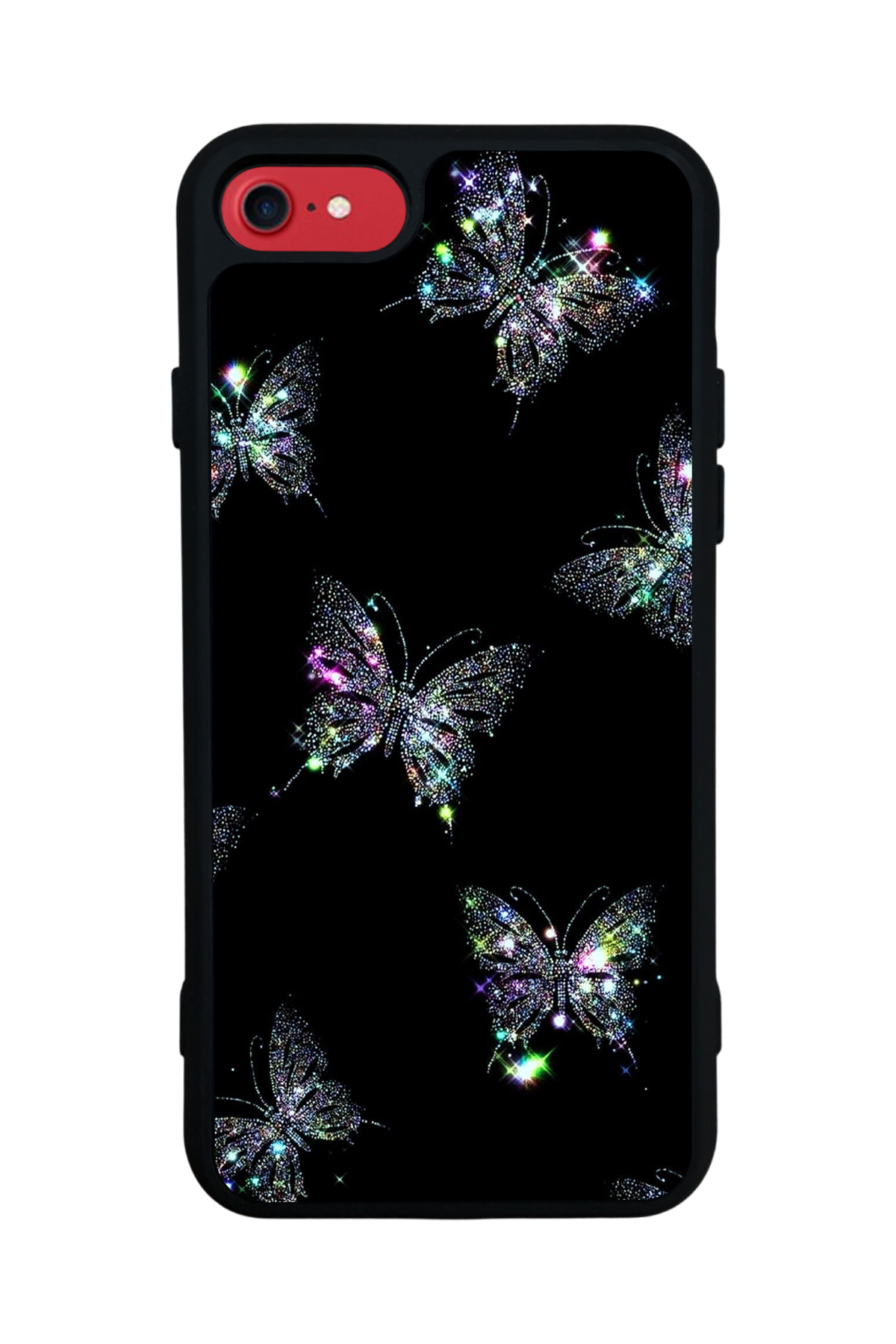 iPhone 8 Uyumlu Kelebek Tasarımlı Glossy Premium Kılıf