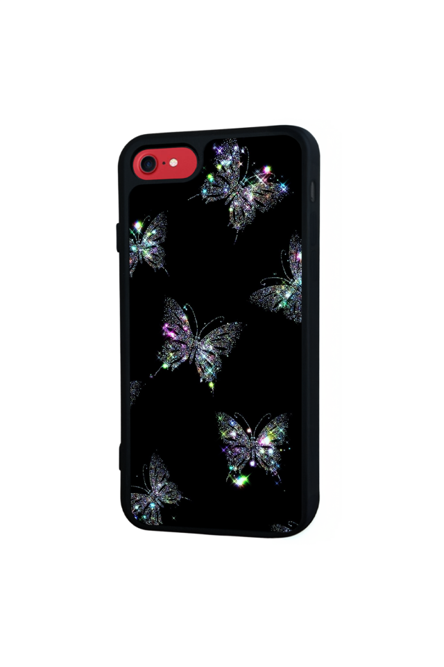 iPhone 8 Uyumlu Kelebek Tasarımlı Glossy Premium Kılıf