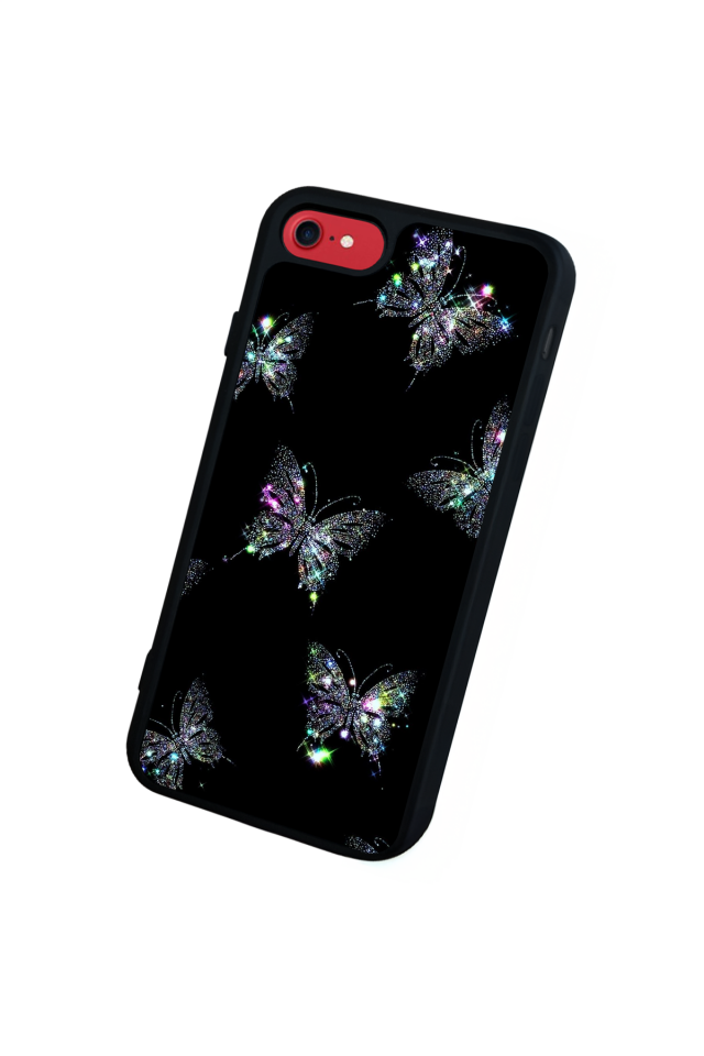 iPhone 8 Uyumlu Kelebek Tasarımlı Glossy Premium Kılıf