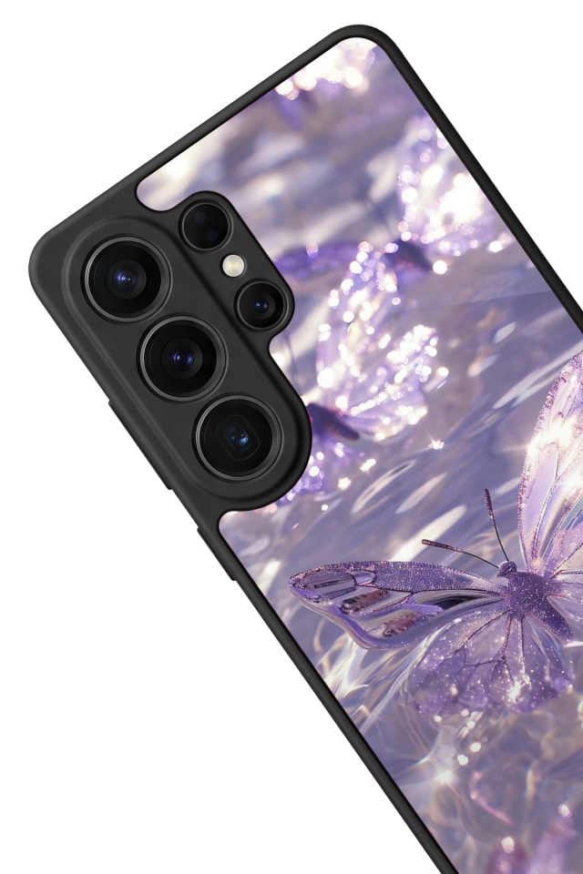 Samsung Galaxy S26 Ultra Uyumlu Kelebek Tasarımlı Glossy Premium Kılıf