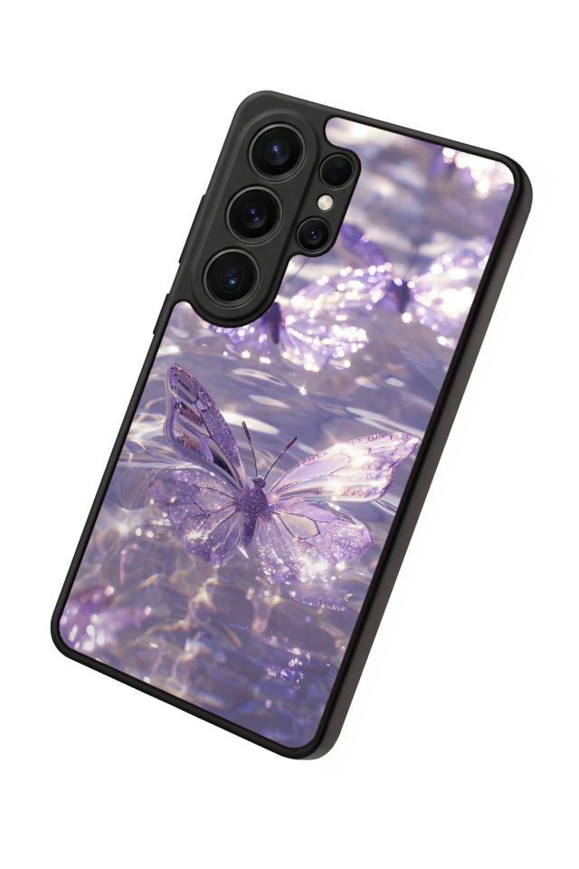 Samsung Galaxy S26 Ultra Uyumlu Kelebek Tasarımlı Glossy Premium Kılıf