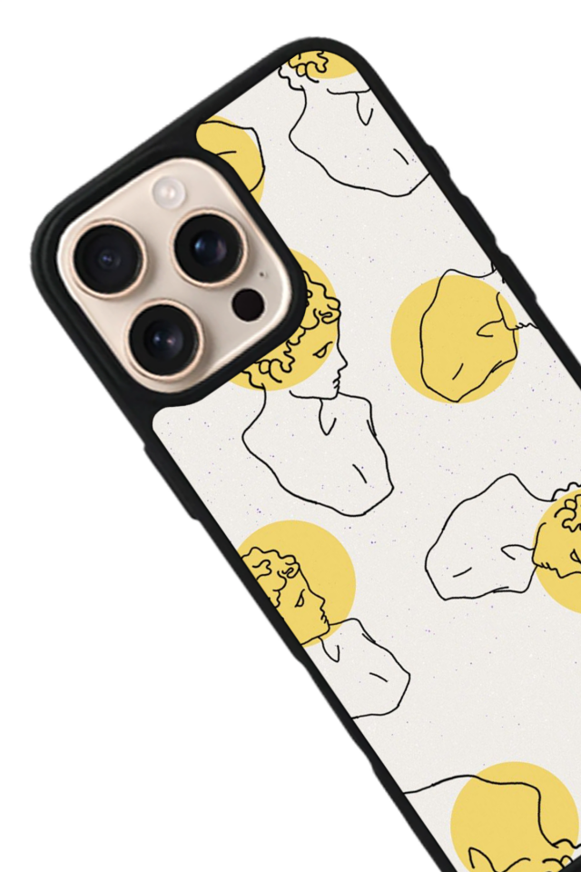 iPhone 16 Pro Max Uyumlu Line Art Tasarımlı Glossy Premium Kılıf