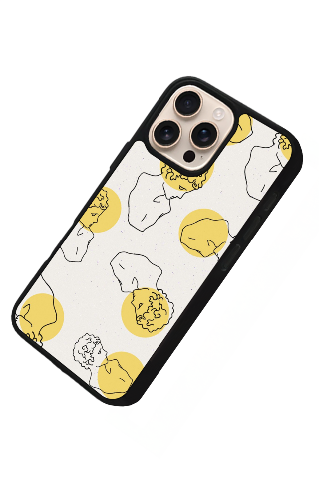 iPhone 16 Pro Max Uyumlu Line Art Tasarımlı Glossy Premium Kılıf