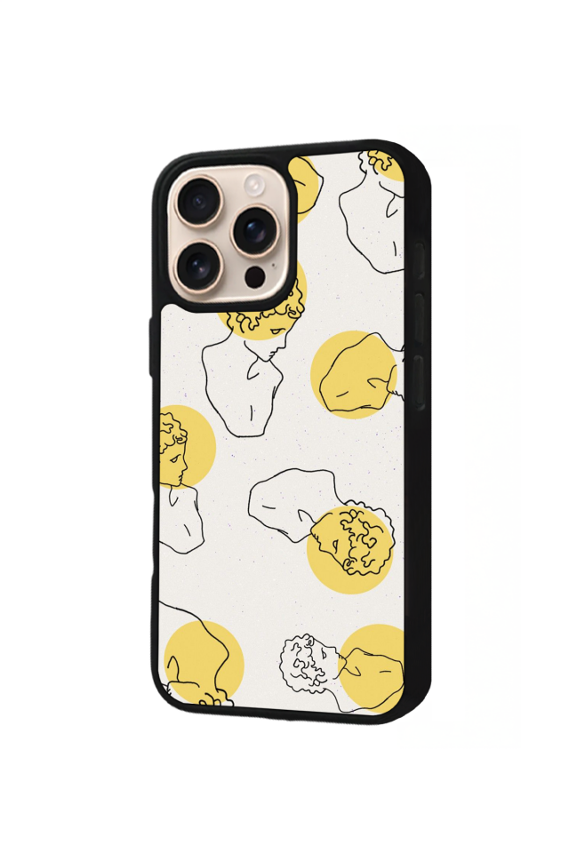 iPhone 16 Pro Max Uyumlu Line Art Tasarımlı Glossy Premium Kılıf