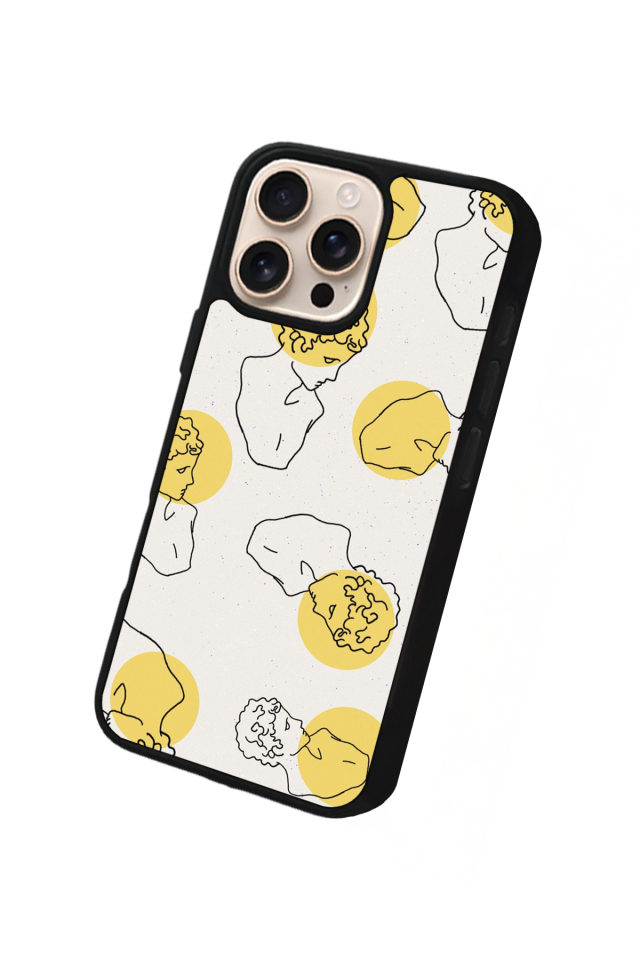 iPhone 16 Pro Max Uyumlu Line Art Tasarımlı Glossy Premium Kılıf