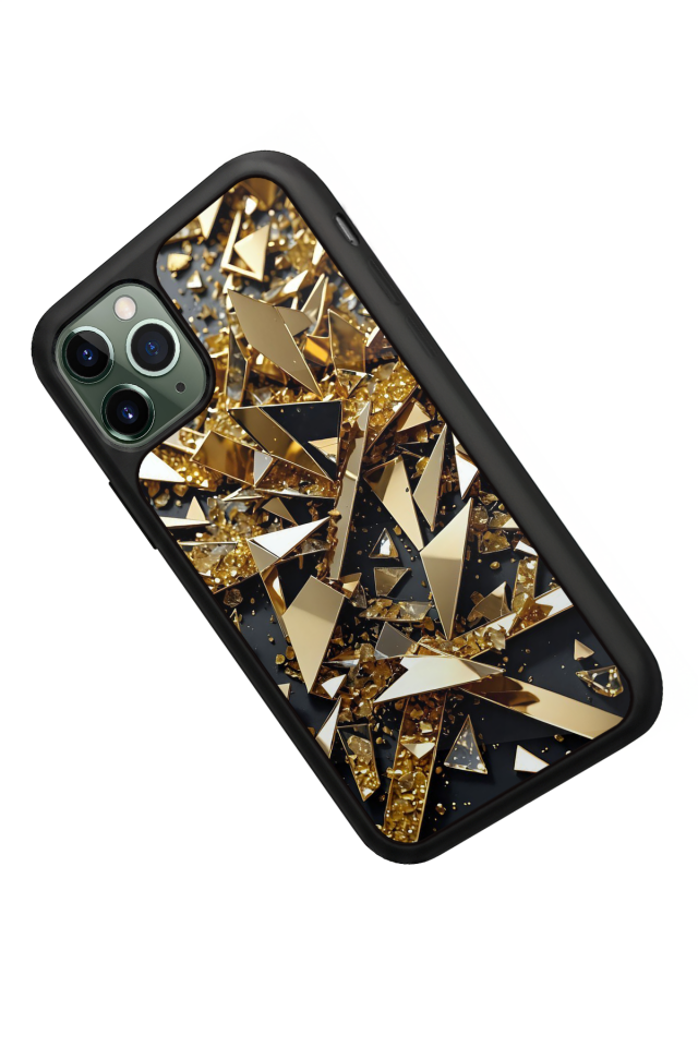 iPhone 11 Pro Uyumlu Mermer Marble Tasarımlı Glossy Premium Kılıf