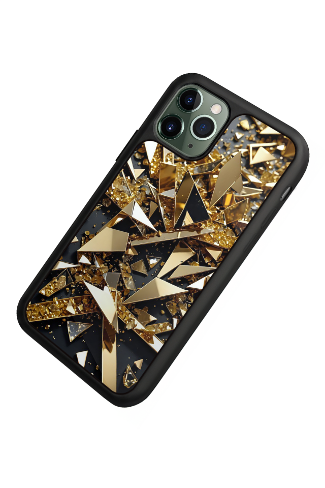 iPhone 11 Pro Uyumlu Mermer Marble Tasarımlı Glossy Premium Kılıf