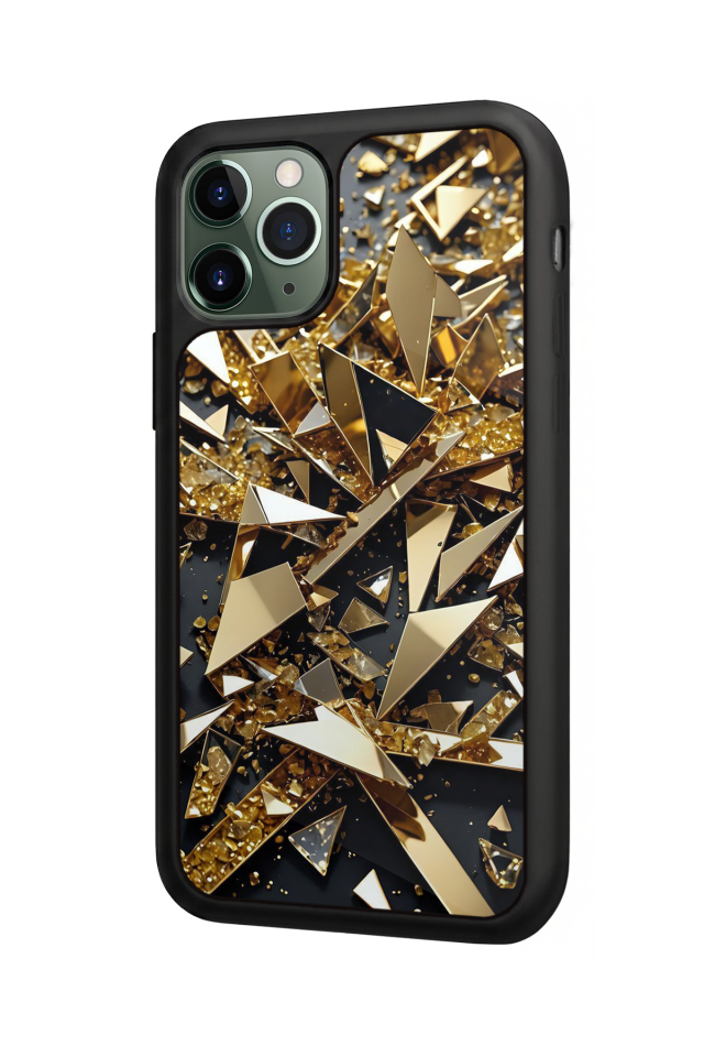 iPhone 11 Pro Uyumlu Mermer Marble Tasarımlı Glossy Premium Kılıf