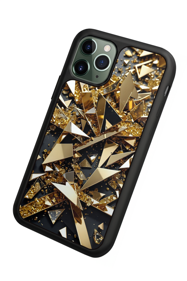 iPhone 11 Pro Uyumlu Mermer Marble Tasarımlı Glossy Premium Kılıf