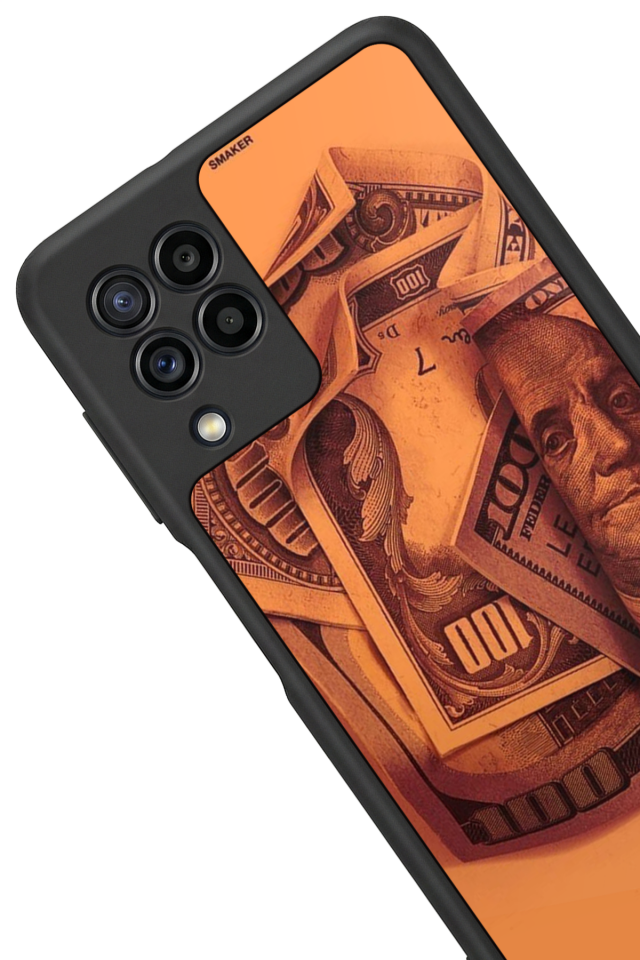 Samsung Galaxy M32 Uyumlu Money Para Tasarımlı Glossy Premium Kılıf