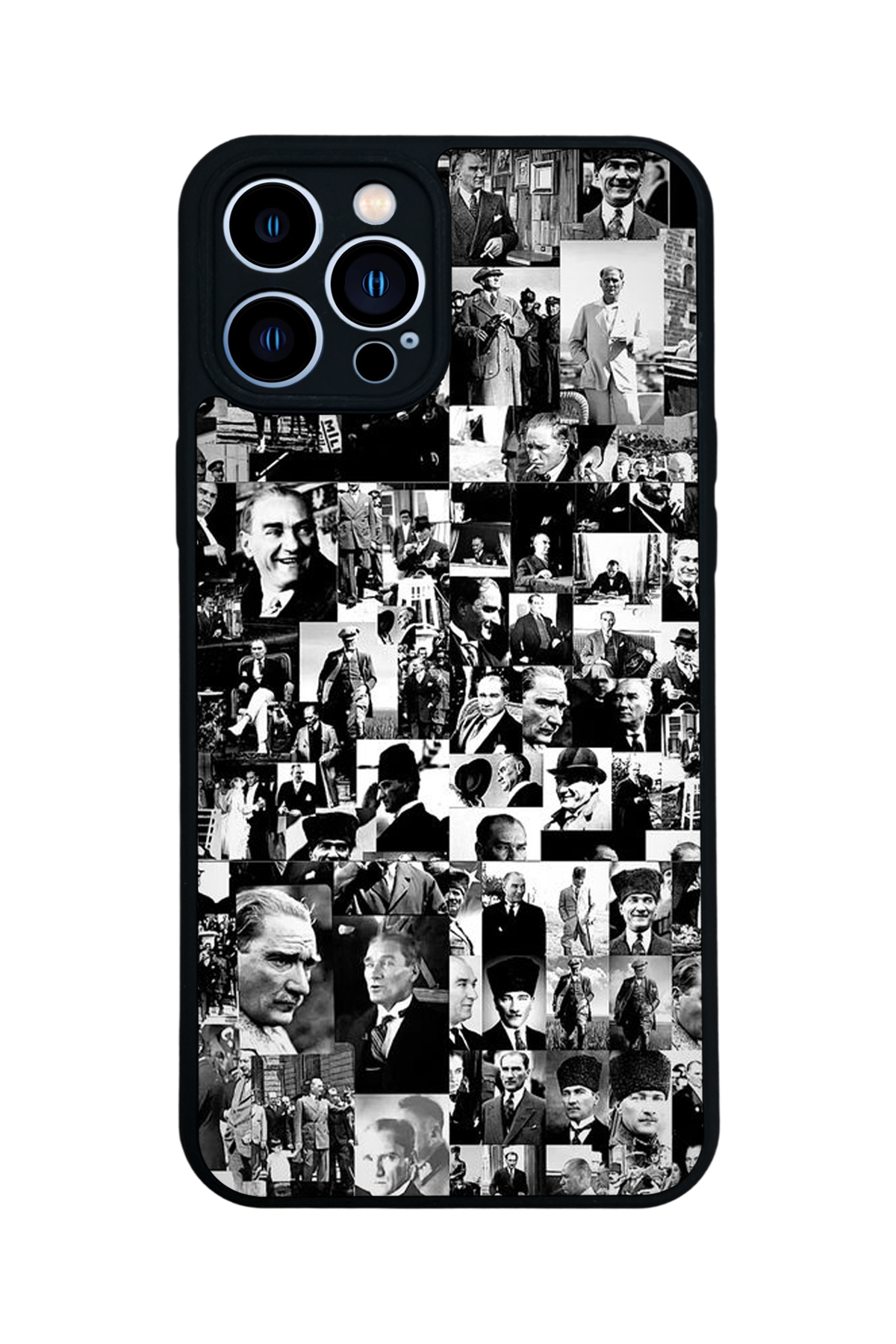 iPhone 12 Pro Max Uyumlu Mustafa Kemal Ataturk Tasarımlı Glossy Premium Kılıf