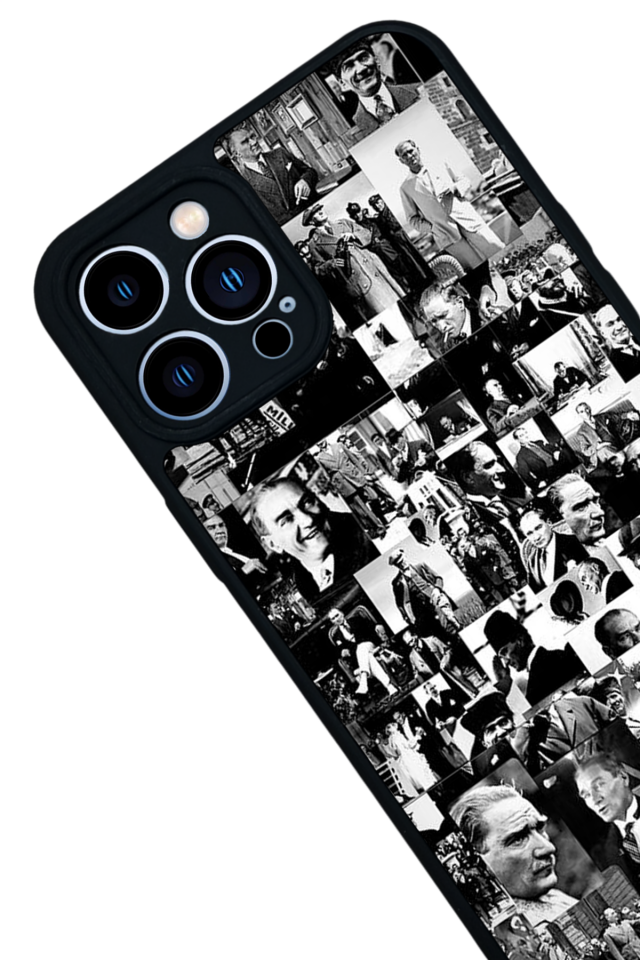 iPhone 12 Pro Max Uyumlu Mustafa Kemal Ataturk Tasarımlı Glossy Premium Kılıf