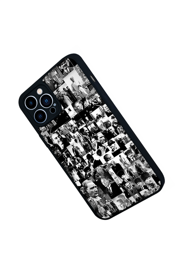 iPhone 12 Pro Max Uyumlu Mustafa Kemal Ataturk Tasarımlı Glossy Premium Kılıf