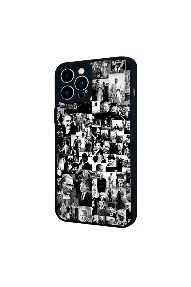iPhone 12 Pro Max Uyumlu Mustafa Kemal Ataturk Tasarımlı Glossy Premium Kılıf