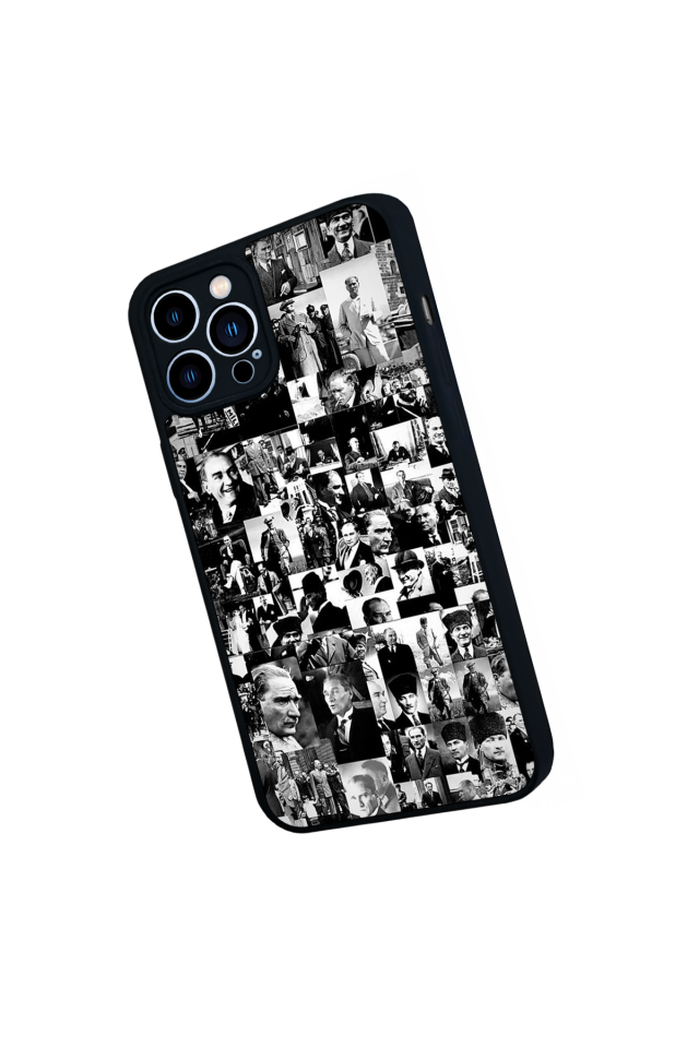 iPhone 12 Pro Max Uyumlu Mustafa Kemal Ataturk Tasarımlı Glossy Premium Kılıf
