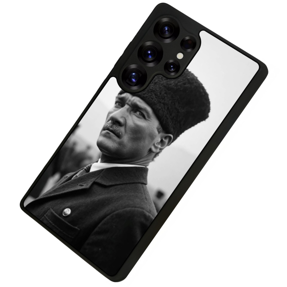 Samsung Galaxy S25 Ultra Uyumlu Mustafa Kemal Ataturk Tasarımlı Glossy Premium Kılıf