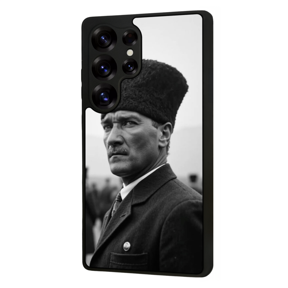 Samsung Galaxy S25 Ultra Uyumlu Mustafa Kemal Ataturk Tasarımlı Glossy Premium Kılıf