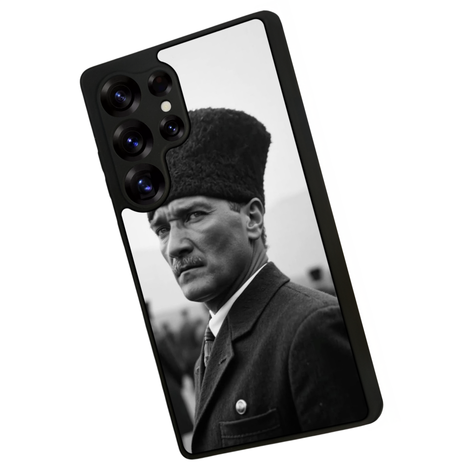 Samsung Galaxy S25 Ultra Uyumlu Mustafa Kemal Ataturk Tasarımlı Glossy Premium Kılıf