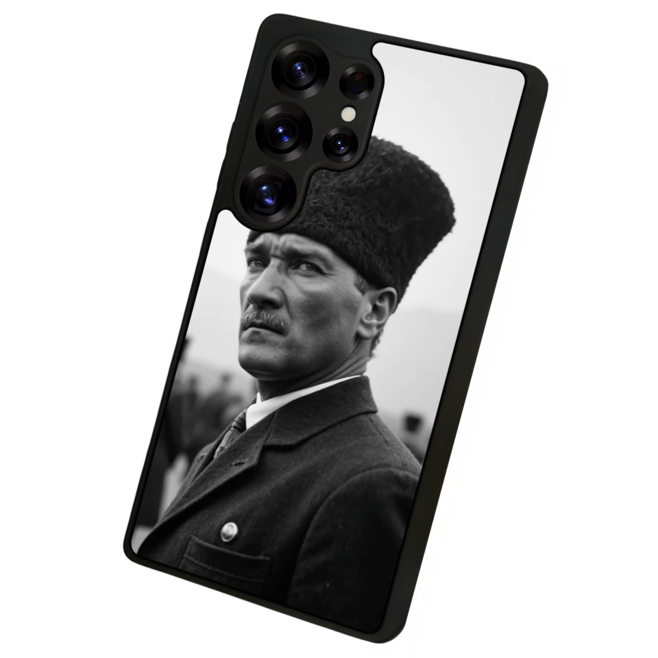 Samsung Galaxy S25 Ultra Uyumlu Mustafa Kemal Ataturk Tasarımlı Glossy Premium Kılıf