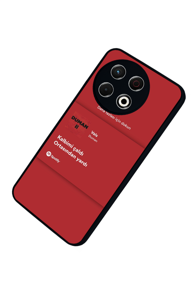 Tecno Spark 30 Pro Uyumlu Sarki Sozleri Tasarımlı Glossy Premium Kılıf