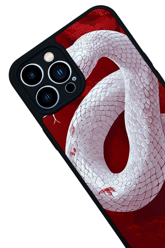 iPhone 13 Pro Max Uyumlu Yılan Tasarımlı Glossy Premium Kılıf