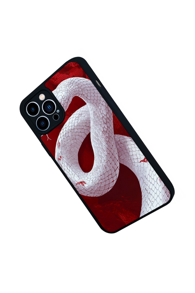 iPhone 13 Pro Max Uyumlu Yılan Tasarımlı Glossy Premium Kılıf