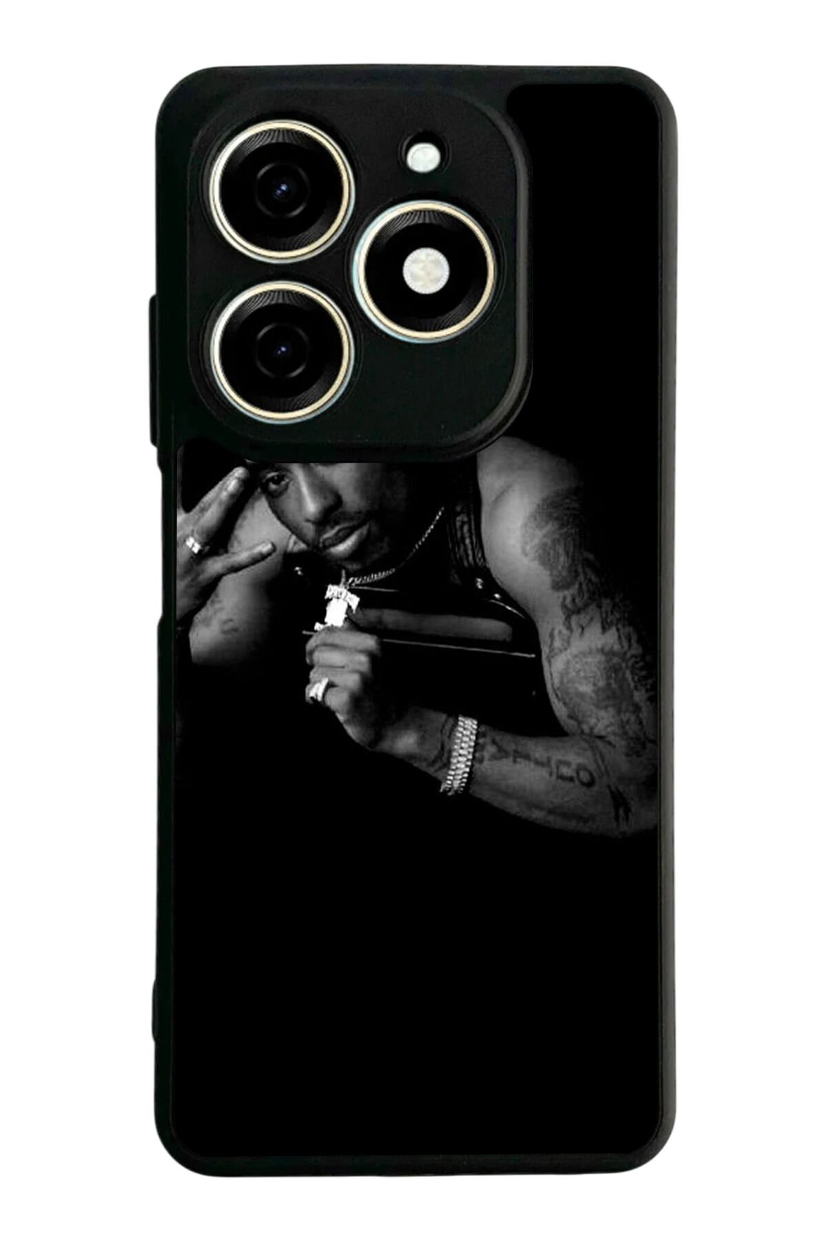 Tecno Spark 20/20C Uyumlu Tupac Tasarımlı Glossy Premium Kılıf