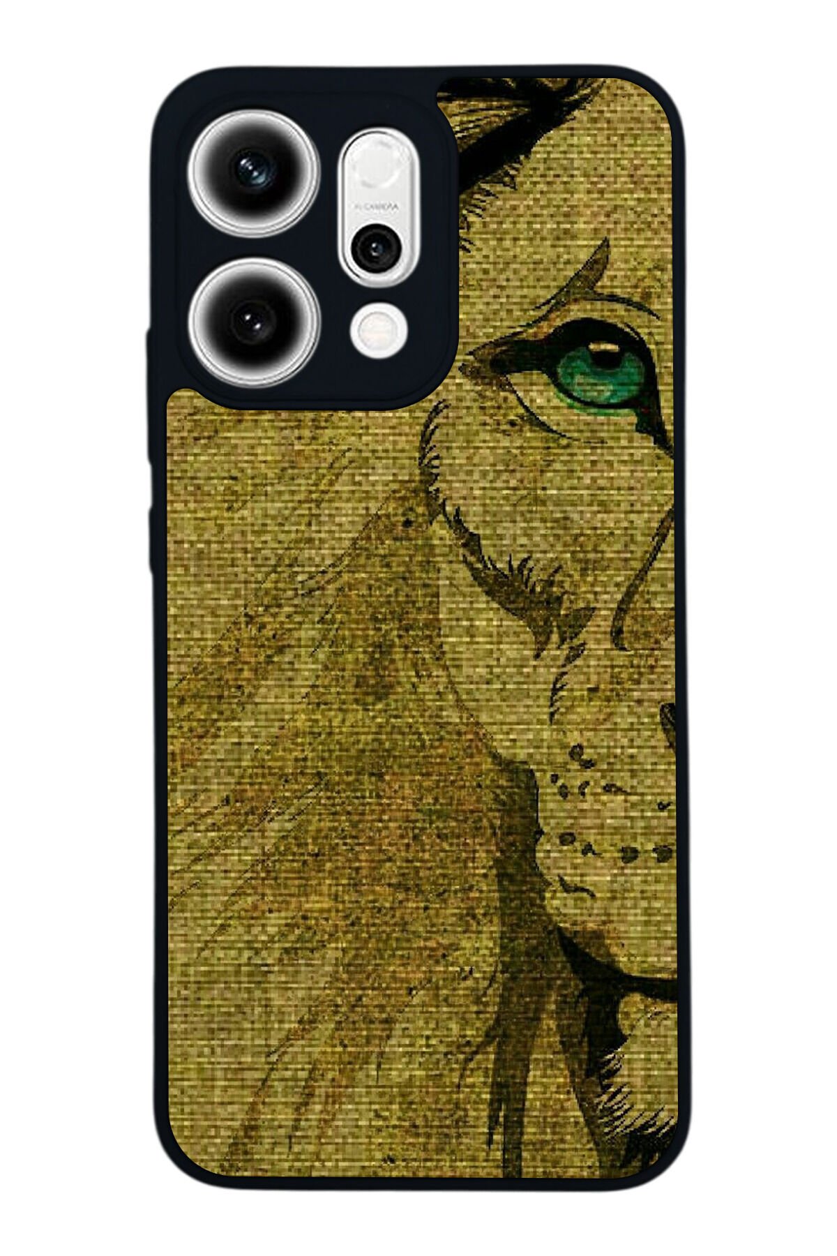 Oppo Reno 14 Uyumlu Aslan Tasarımlı Glossy Premium Kılıf