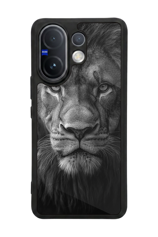 Vivo V60 Uyumlu Aslan Tasarımlı Glossy Premium Kılıf